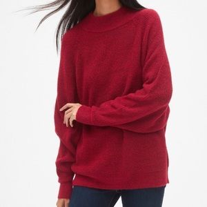 Gap dolman long sleeve slouchy red sweater M tall